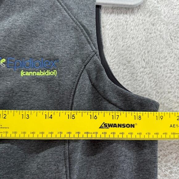 The North Face Sweater Women M Heather Dark Gray Full Zip Ridgeline Vest Hike - Picture 6 of 11